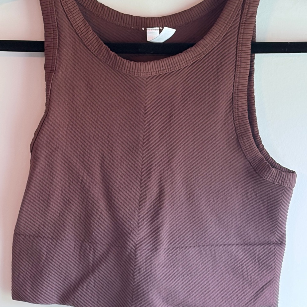 Nikibiki‎ Ribbed Tank Top - Mauve Brown